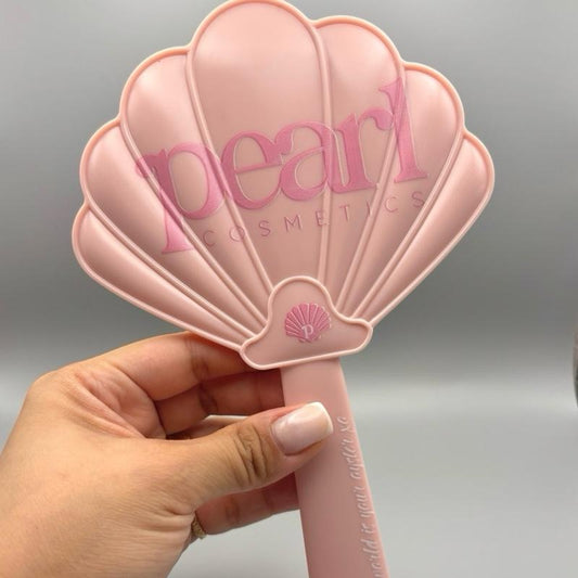 Baby Pink Shell Hand Mirror