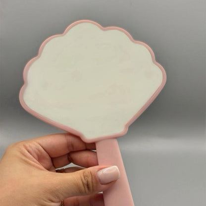 Baby Pink Shell Hand Mirror